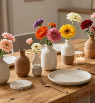 17 Mini Vases with Flowers for Cute Table Styling
