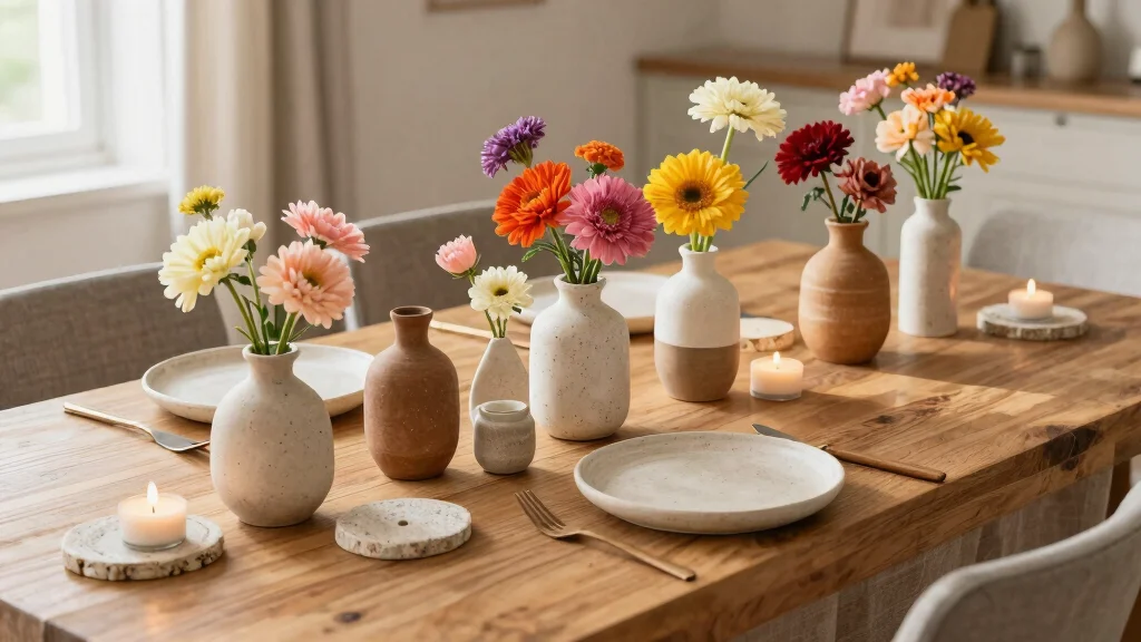 17 Mini Vases with Flowers for Cute Table Styling