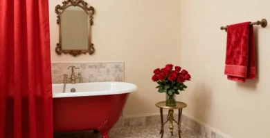 17 Red Bathroom Accessories for Bold Accent Decor