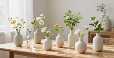 17 Small Vases with Flowers for Subtle Accents