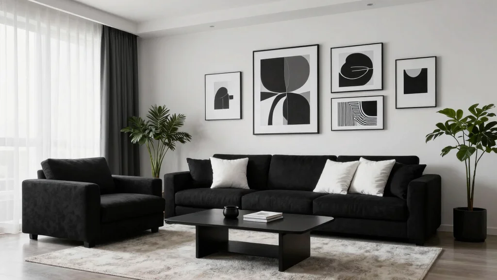 18 Black and White Wall Art Living Room Styling Ideas