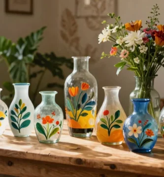 18 Painted Glass Vases for Artistic Accents