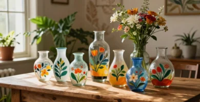 18 Painted Glass Vases for Artistic Accents