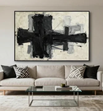 19 Black Wall Art Living Room Ideas for Bold Interiors
