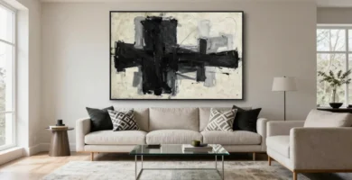 19 Black Wall Art Living Room Ideas for Bold Interiors