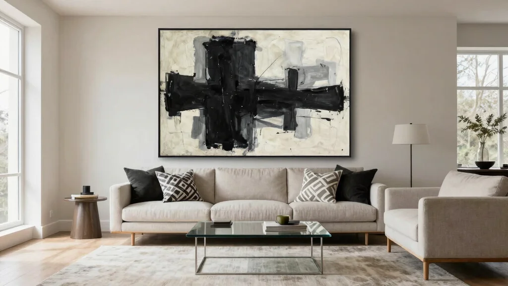 19 Black Wall Art Living Room Ideas for Bold Interiors