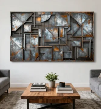 20 Metal Wall Art Decor Living Room for Industrial Charm