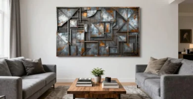 20 Metal Wall Art Decor Living Room for Industrial Charm